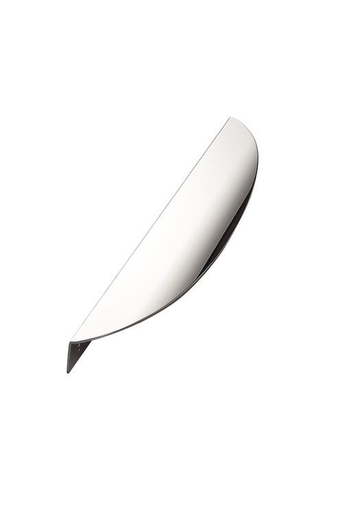 Furnipart - Edge Bow - greb i aluminium blank krom CC160mm L200mm B40,9mm